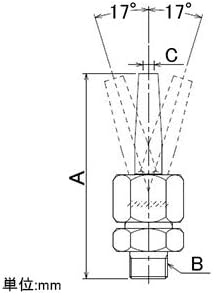 Kakudai rotating thread nozzle 5382-10×5