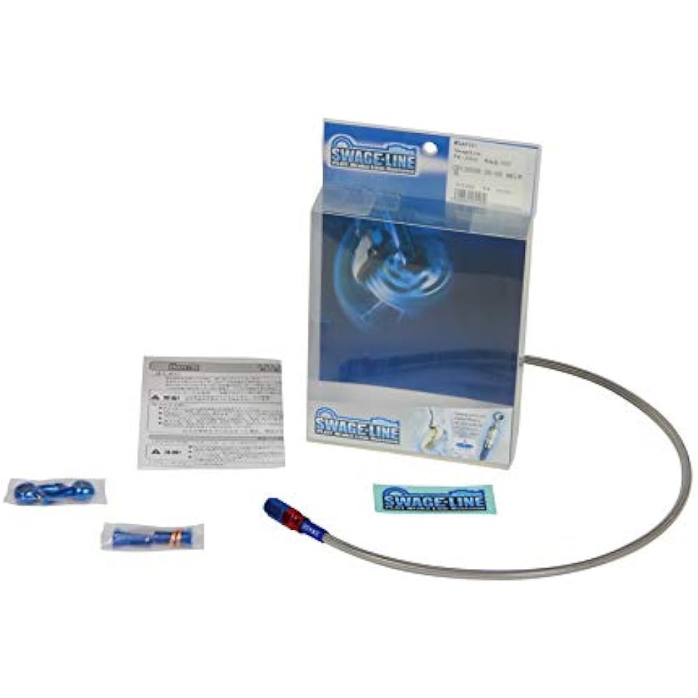 SWAGE LINE Front Brake Hose KIT Aluminum (Red/Blue) Clear Hose ZRX1200 DAEG (09-12) SAF730 [HTRC3]