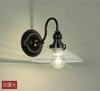 Daiko Electric DAIKO LED Bracket Light with Lamp, LED Bulb, Clear, 5.4W (E26), Light Bulb Color, 2700K, Electrical Work Required, Black LZK-91228YT