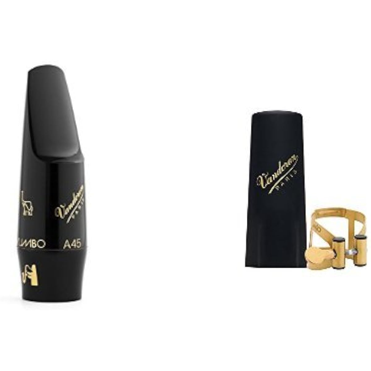 Vandoren Alto Saxophone Mouthpiece "Jumbo Java A45" & Ligature "Classic" Plastic Cap Set