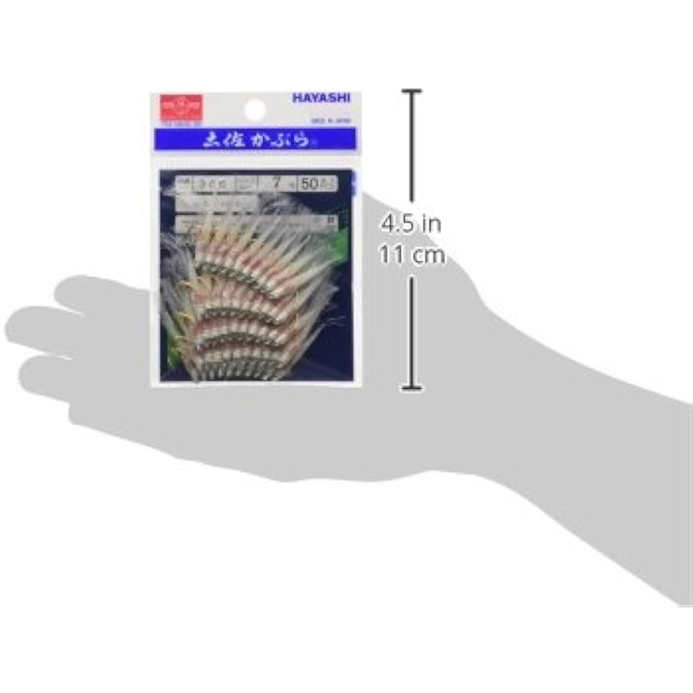 Hayashi Fishing Gear Seisakusho 50 Pieces Tosa Kabura White Skin White Flasher Horse Mackerel Type Gold Needle No. 7