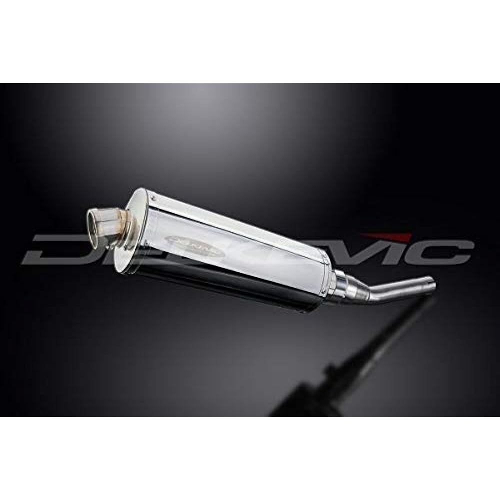 DELKEVIC Slip-on Stainless Steel Oval Muffler for YAMAHA YP250R XMAX 2010-2013 350mm KIT04EE