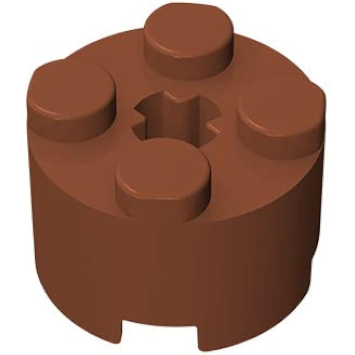 Classic Bulk Blocks Bricks Round 2x2 with Axle Holes 100 Pieces Building Bricks Bright Orange Compatible with Lego Parts and Pieces 3941 (Color: Bright Orange)