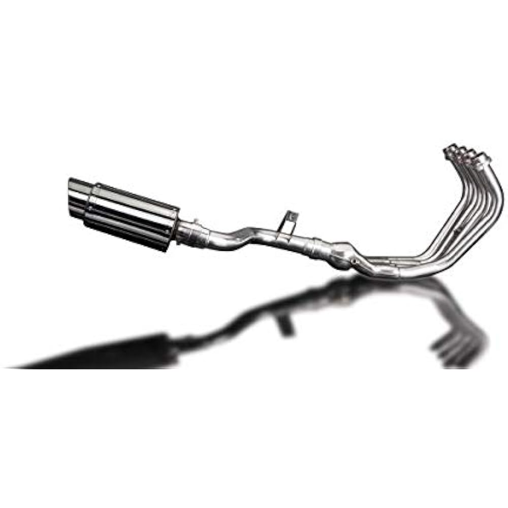 DELKEVIC Full Exhaust Stainless Lace Muffler YAMAHA XJ6 DIVERSION 2009-2018 Down Pipe Muffler COM02BG