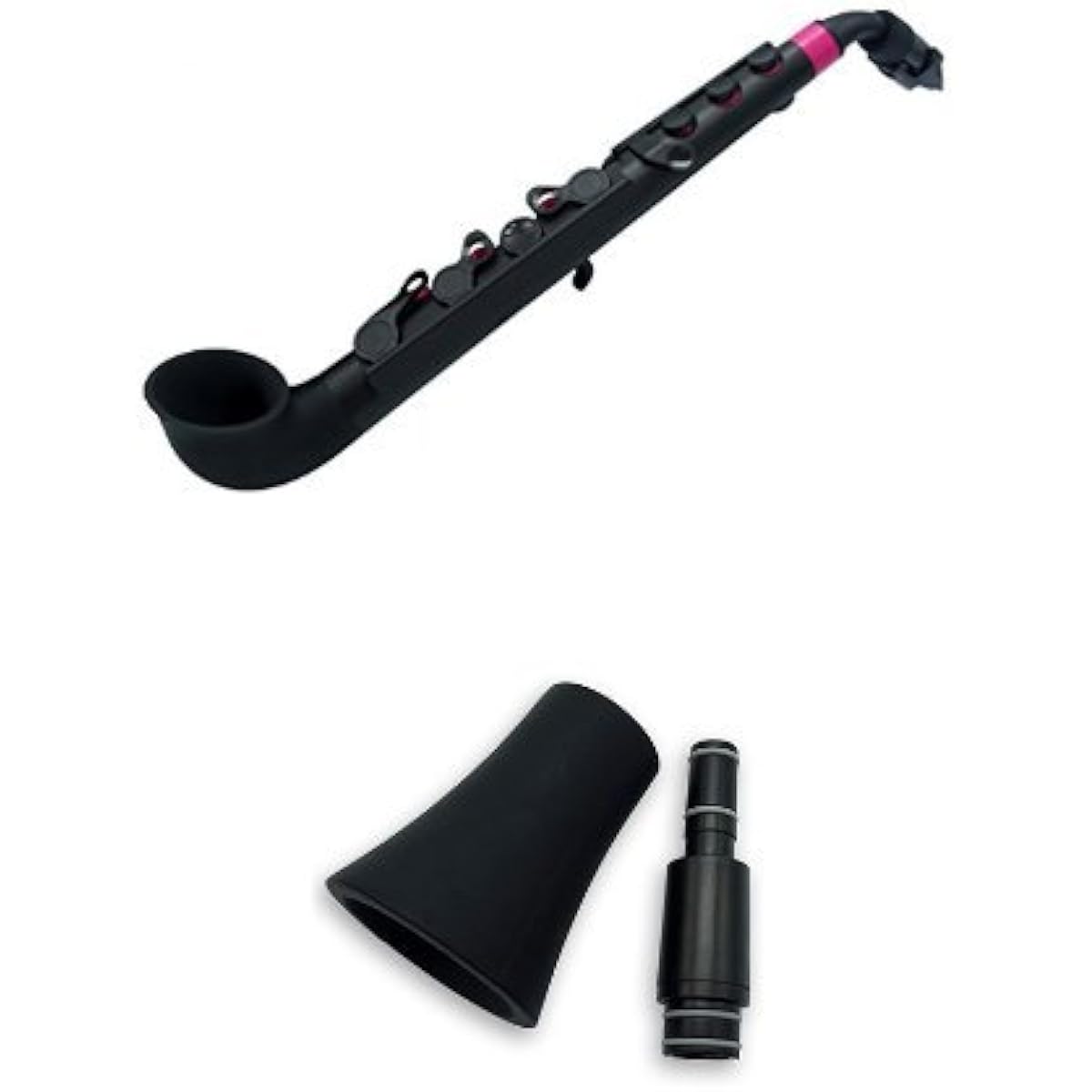 NUVO Plastic Saxophone jSax White/Pink N510JWPK + NUVO Straight Bell/Straight Neck Straighten Your jSax kit W/PK N515SWPK Set