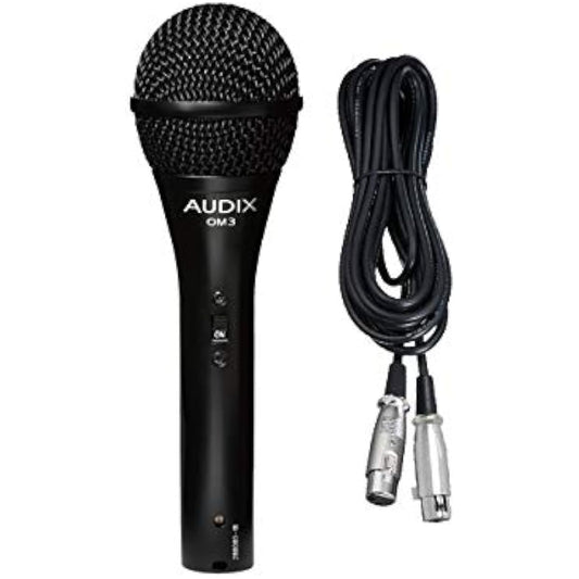 AUDIX - Dynamic microphone (with switch) OM3S + 5m microphone cable set