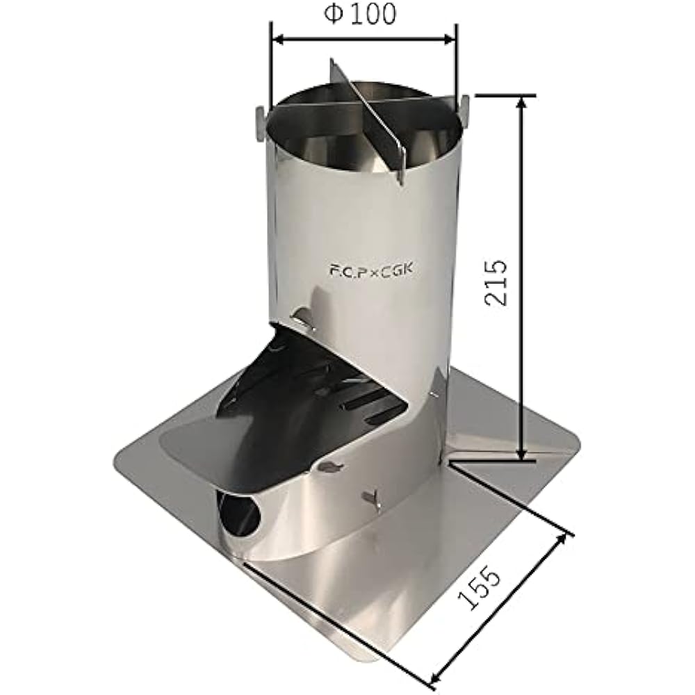 Nagagutsu Stove FK-0001 Stainless Steel Wood Stove