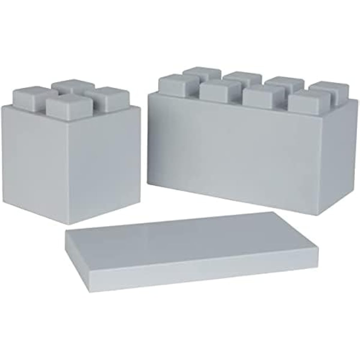 EverBlock Solid Color Combo Pack | 26 Block Starter Pack | Giant Building Blocks | Easy to Connect & Reuse | Indoor & Outdoor Use | Display & Build Structures | Light Grey