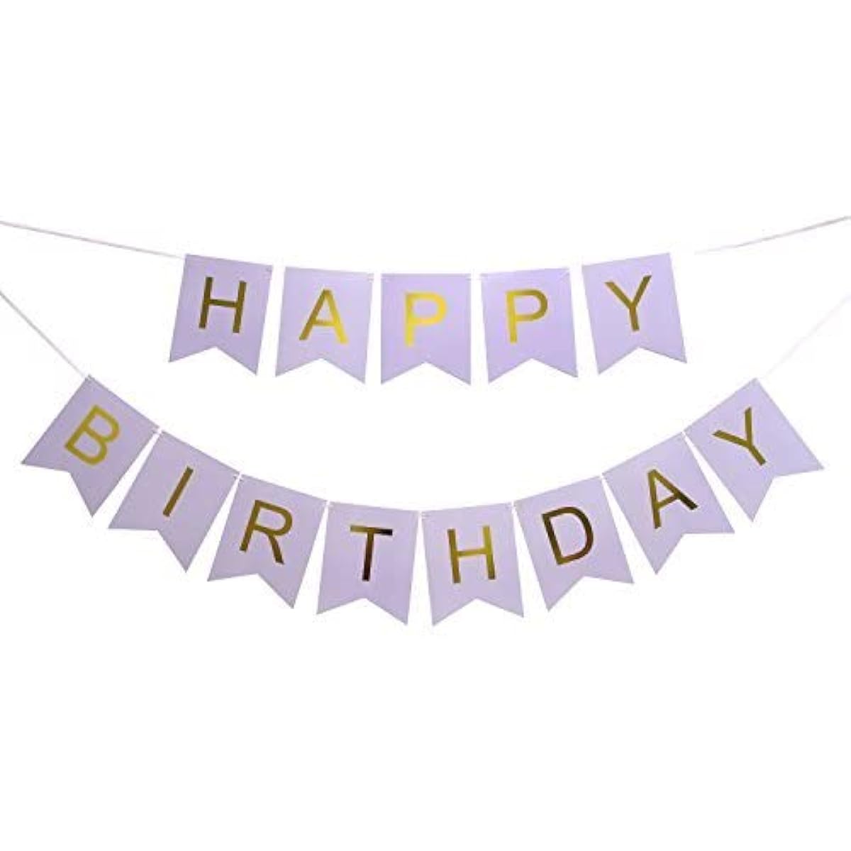 LOVELY BITON Purple Happy Birthday Wall Banner, Party Decorations, Versatile, Beautiful, Swallowtail Bunting Flag garland Surprise Ideas