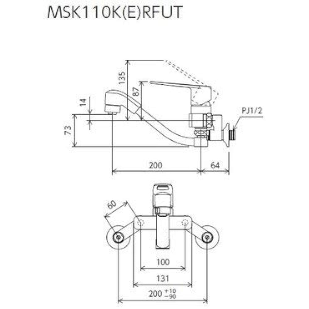 KVK single shower mixer faucet MSK110KRFUT