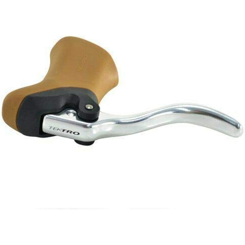 TEKTRO RL340 Brake Lever Set Road Bike 23.8mm and 24.2mm Rubber Hood Brake, Brown, MH1750