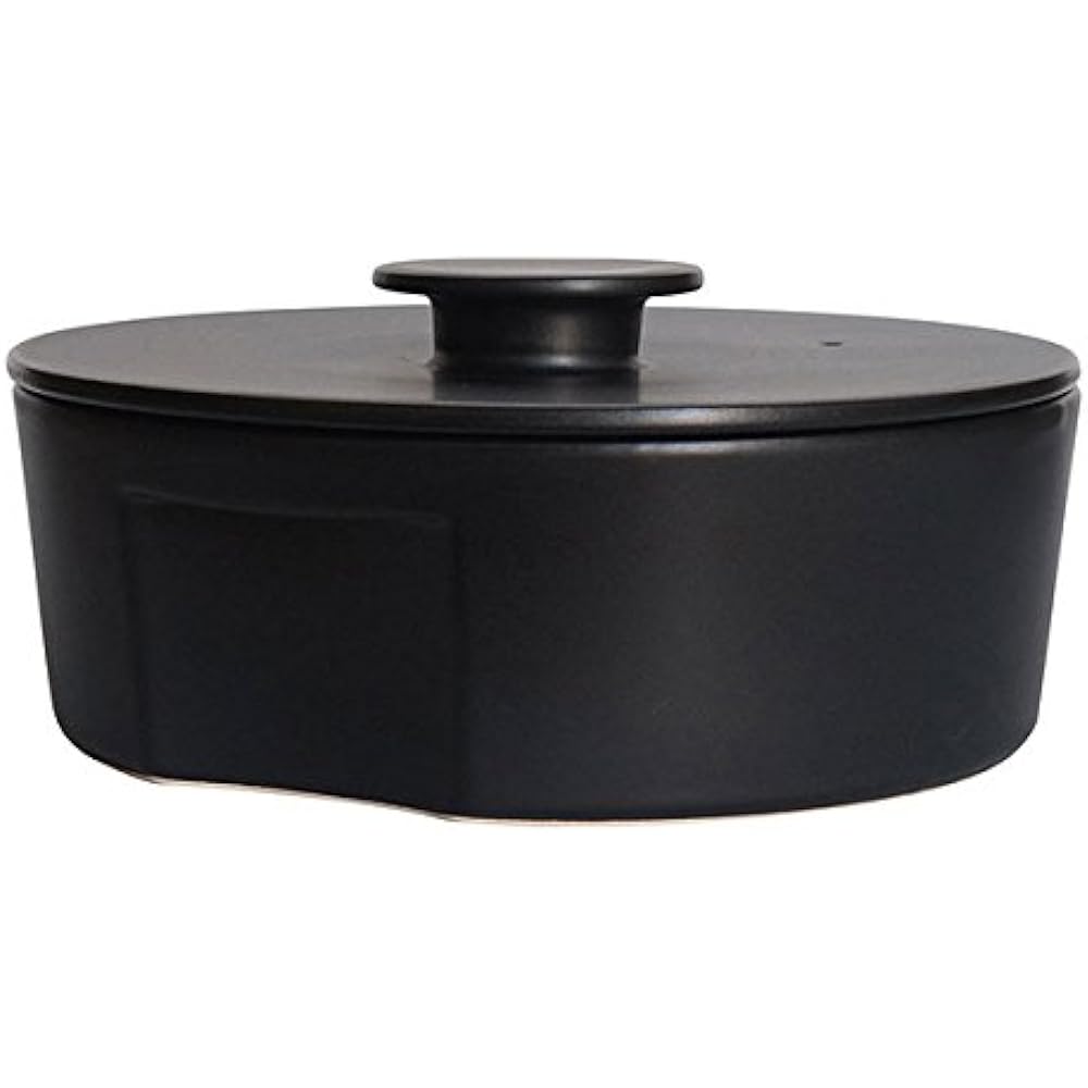 Ceramic Japan do-nabe 240 Earthen pot for open fire 24cm (IH not compatible) Black DN-240-BK