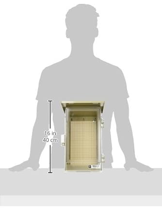 Mirai Kogyo Wall Box, Transparent Lid, Roofed, Vertical Type, Effective Fukasa 120, 1 Piece CWB-3AJ