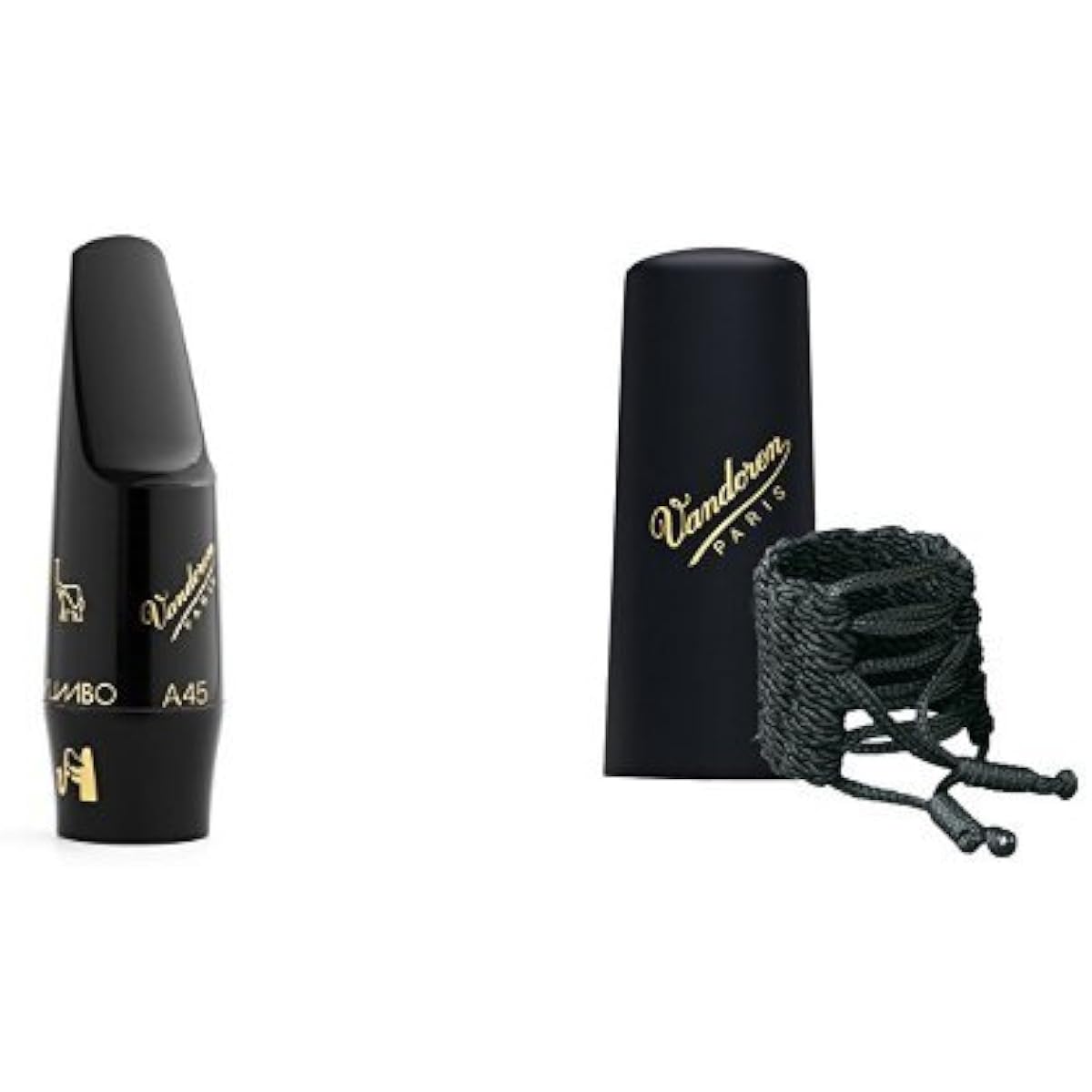 Vandoren Alto Saxophone Mouthpiece "Jumbo Java A45" & Ligature "Classic" Plastic Cap Set