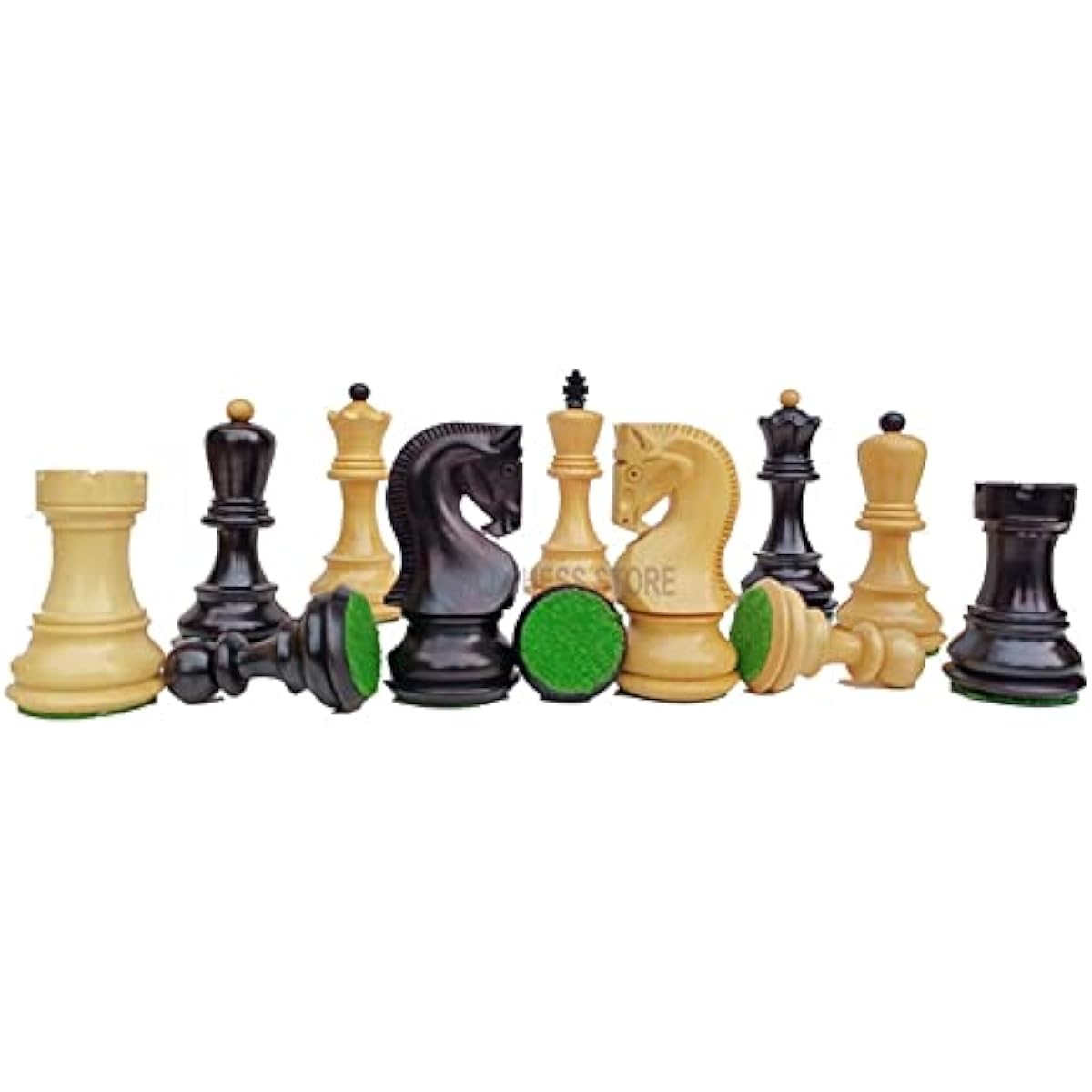 Russian Zagreb Chess Pieces Set King 3.8" | Gorgeous Unique Chess Set Ebonized Boxwood | Best Gift for Him or Her | Chess Moscow
