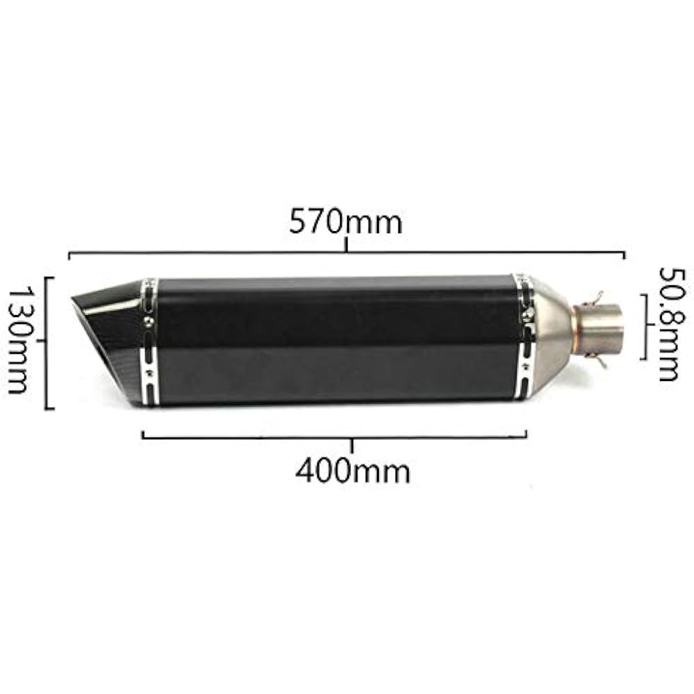 Bike slip-on muffler bike silencer general purpose 50.8mm length 570mm