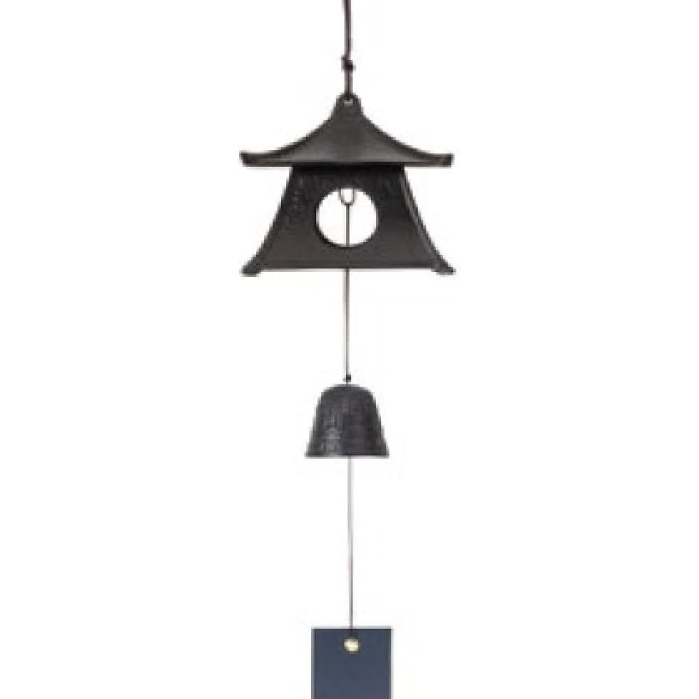 Iwachu Wind Chime Hanging Lantern Medium with String Black Nanbu Ironware 27103