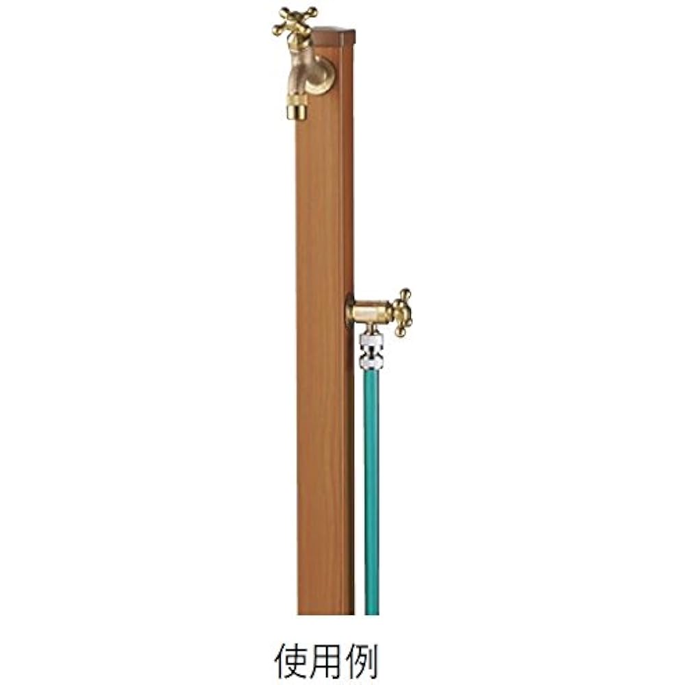 SANEI Wood Grain Faucet Pillar Wood Grain Light Brown (Full Surface)