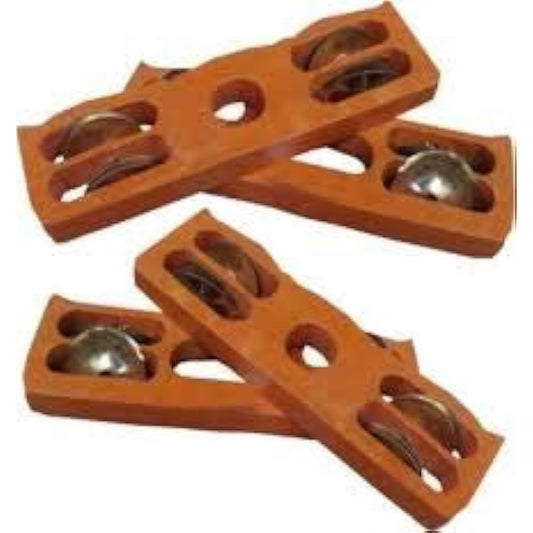 PLANET07 Wooden Kartar Cymbals Indian Musical Instruments (2 Pairs)
