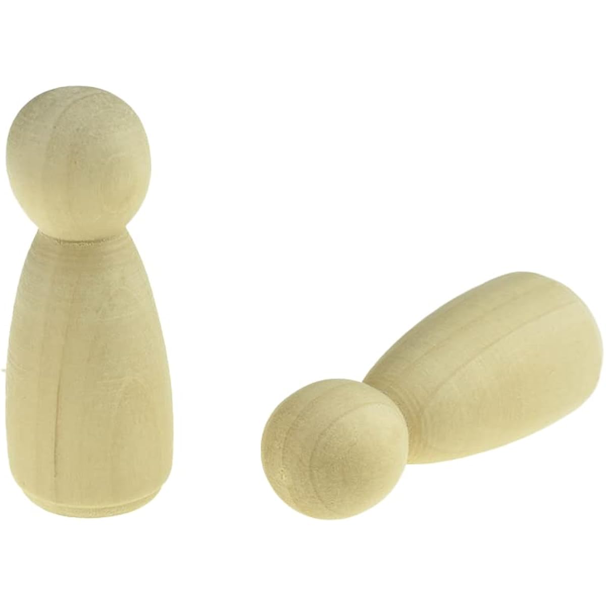 HAHIYO 2" 10 Pieces Angel Shape Wooden Peg Dolls Unfinished Wooden Peg People Unfinished Craft Dolls Wooden Figure Doll Body Decorative Peg Doll People for Kids DIY Art Crafts