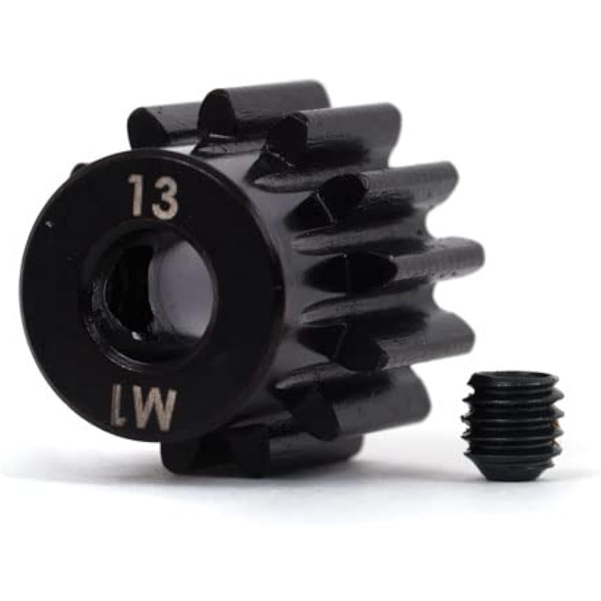 Machined Hardened Steel 13T Motor Pinion Gear Traxxas 1/8 Sledge Replacement 6483X (1.0 Metric Pitch) (Fits 5mm Shaft)