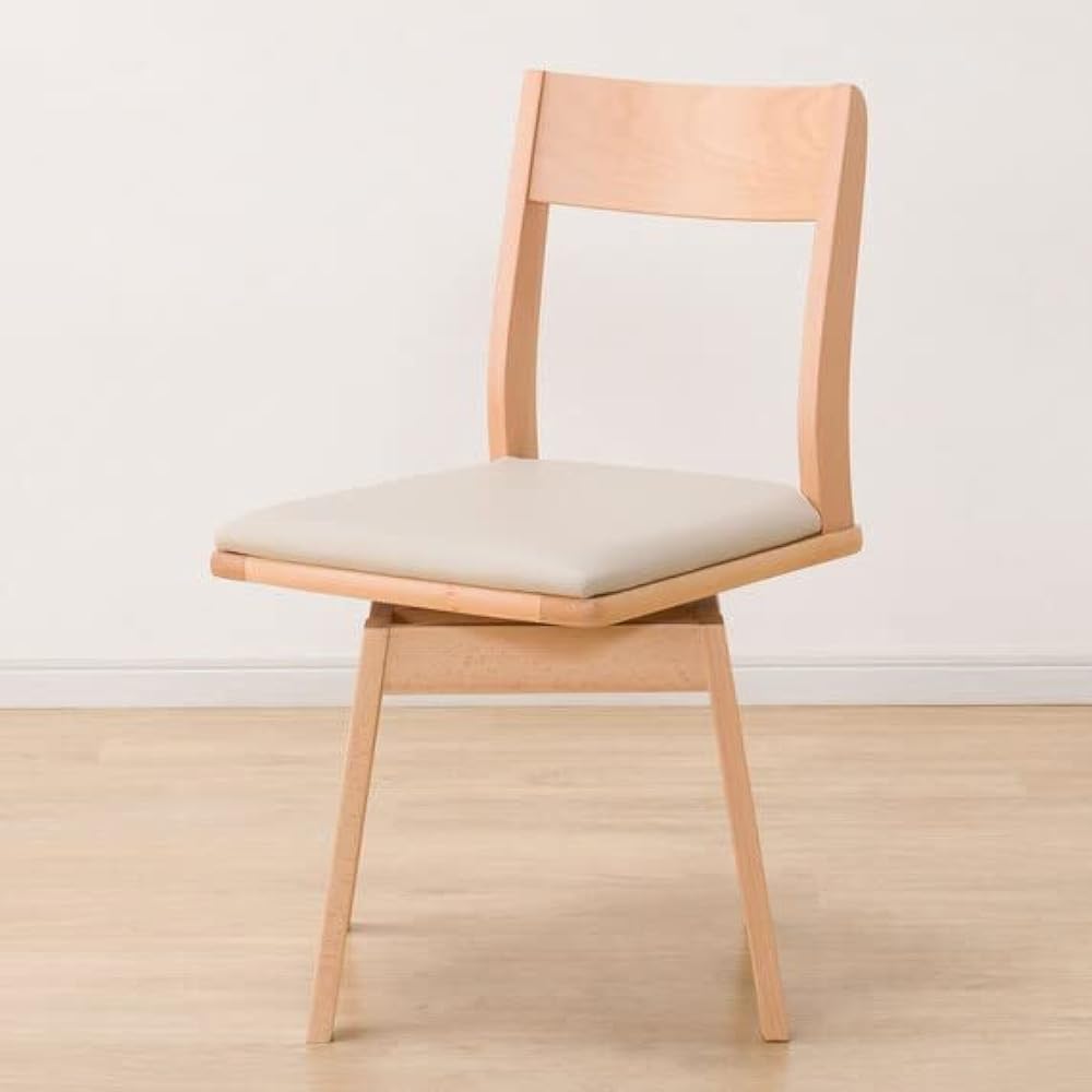 [NITORI] NITORI Dining chair with rounded corners that is safe for small children Rotating SI01A S MBR 4012932