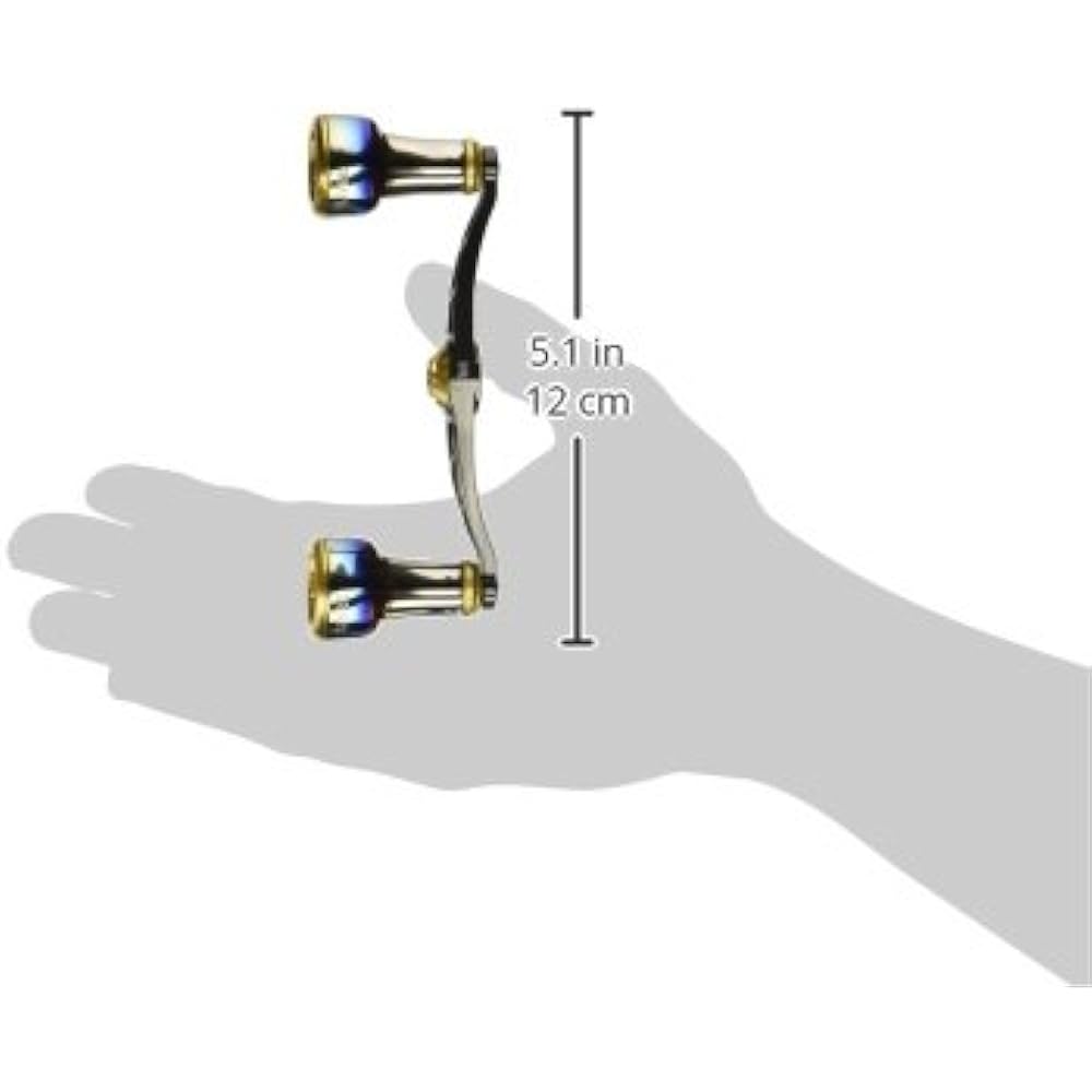 LIVRE reel FullComp crank (right-handed) for Daiwa 100 (Gunmetal P + Gold G)