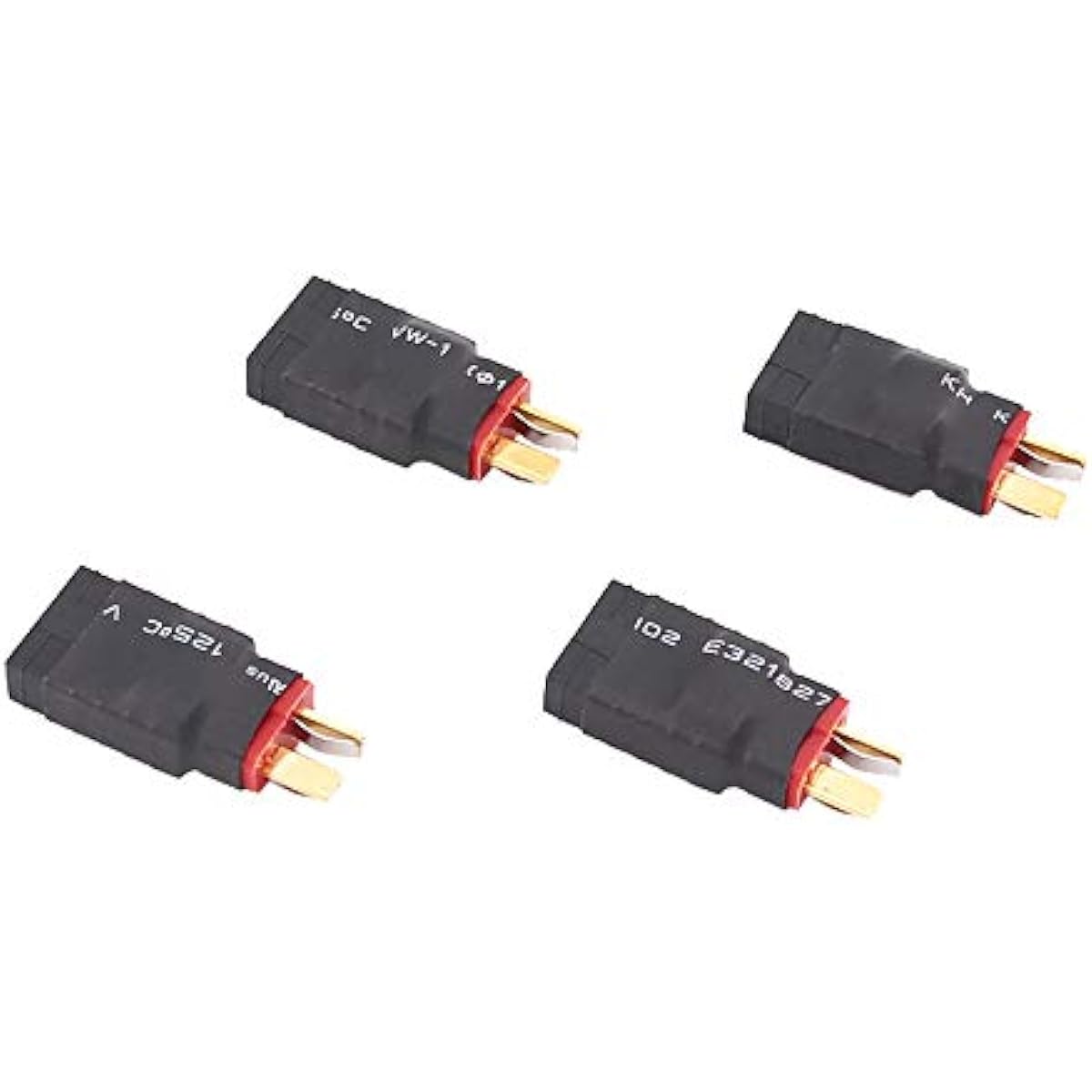 BDHI 4pcs Male Deans to Female TRX Traxxas Adapter Connector for Revo Brushless Lipo