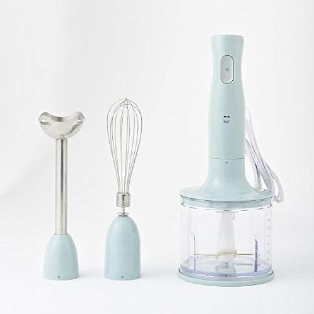 BRUNO Multi-Stick Blender Baby Food 5-in-1 (Mix, Crush, Chop, Crush, Whisk) Blue Gray Gift Present Celebration Popular Kitchen Appliance Mixer Food Mixer Food Processor Can Crush Ice Whisk Whisk Easy to Wash Stylish Cute Chop Ice Compatible Beginner Crus