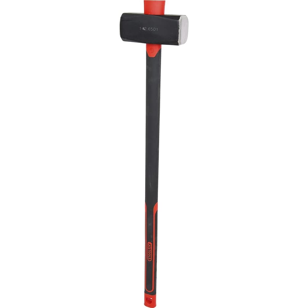 KS TOOLS Sledge Hammer, Glass Glass Handle, 5000g Sledge hammer fiberglass handle 5000g 142.6501
