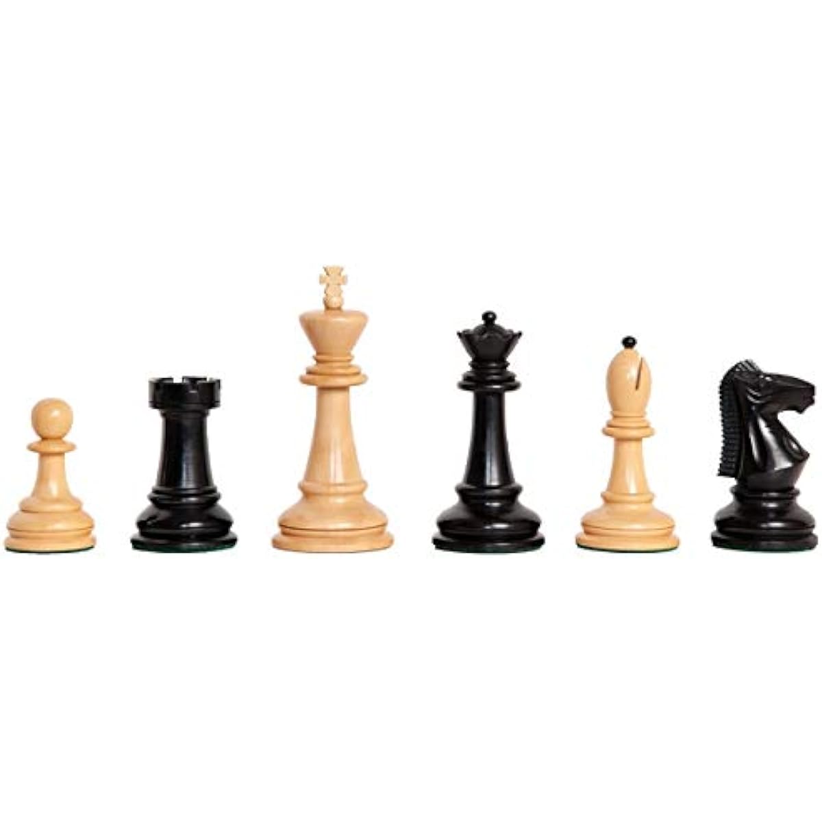 The House of Staunton 1972 Skopje Olympic Series Chess Pieces - 4.4" King Ebonized Boxwood and Boxwood