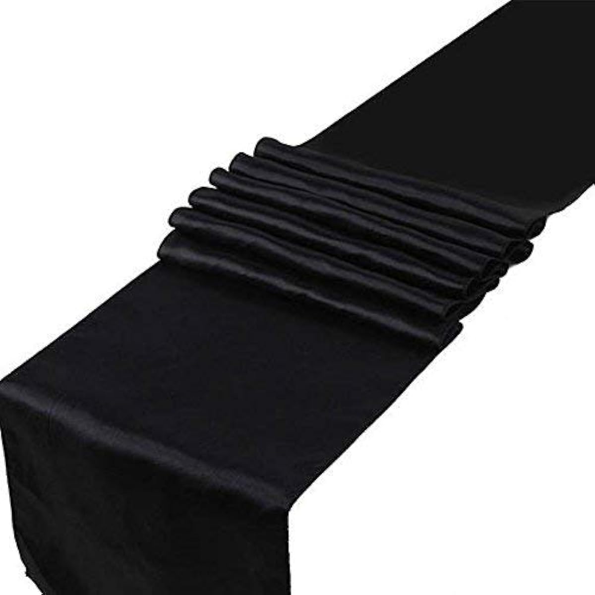 Grace Florist 10 Pack Wedding 12"x108" Satin Table Runner Wedding Party Banquet Decoration Black