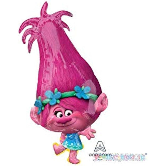 1 x Trolls Poppy Street Treat Foil Balloon Shape 37" x 20"/94 cm x 51 cm