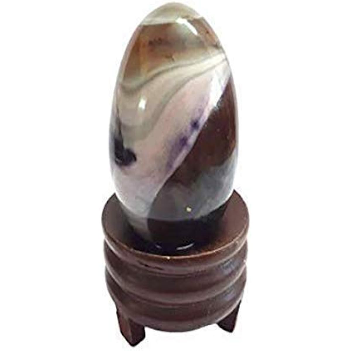 Jet Superb Gemstone Egg Free Booklet Jet International Crystal Therapy Glue Sphere Magic Easter Divination Himalayan Rock Crystal Stone Genuine Beautiful (Multifluorite)