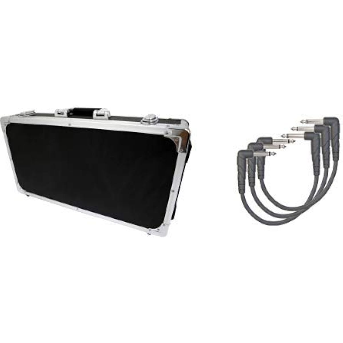 KC Kyoritz Effector Case EC-80/BK Black + D'Addario Patch Cable (15cm L-L) Set with 3