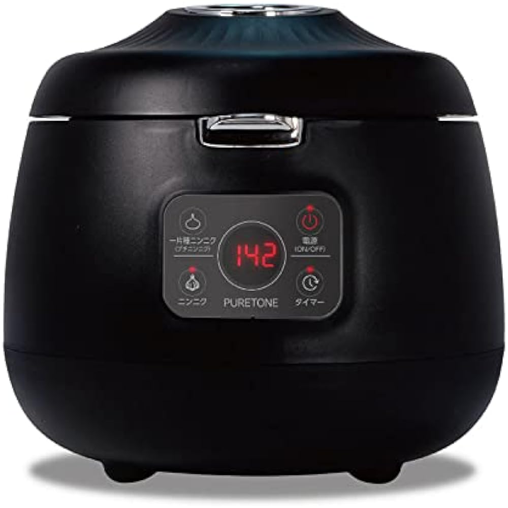Hiro Corporation Black Garlic Maker Mini TZ-1200 (2-stage) Easy Operation Touch Panel Digital Display Black Garlic Maker Automatic Cooking Black