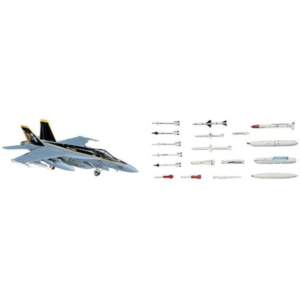 [Set products] Hasegawa 1/48 US Navy F/A-18E Super Hornet + Aircraft Weapon C