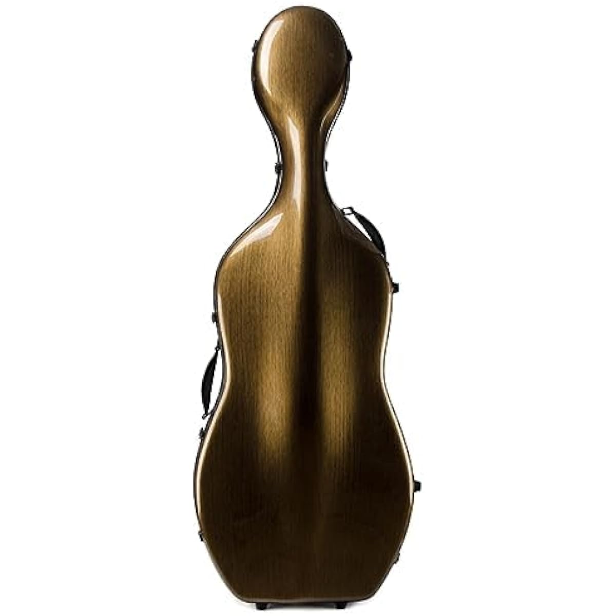 Christina Cello Case Carbon Fiber Cello Case 4/4 Rigid (Full Size) Lightweight Waterproof Cello Travel Bag with Adjustable Backpack (Gold)