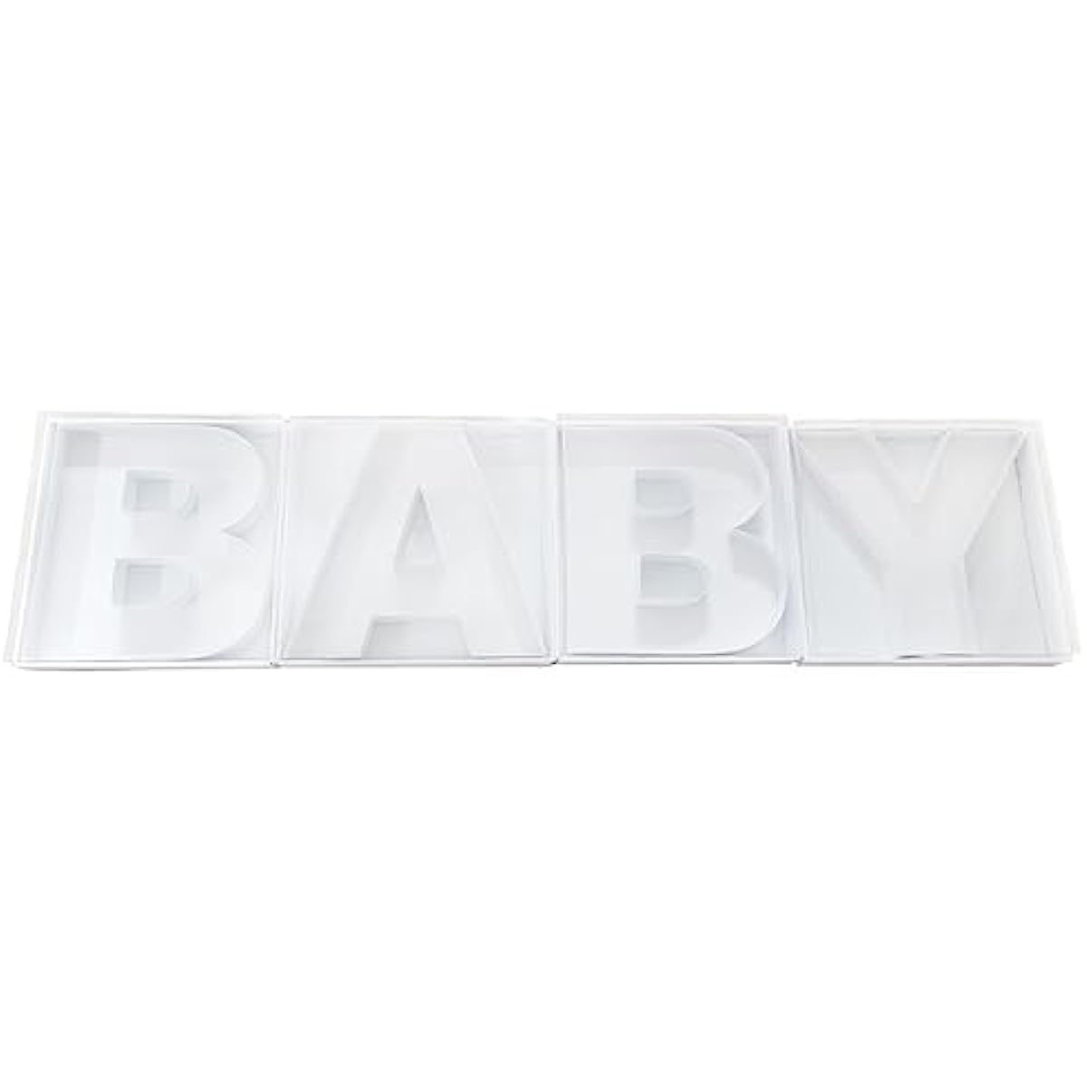 SHENGHE 12" Fillable Cardboard Letter Charcuterie Gift Cupcake Box with Cover Sweets Packaging (BABY)