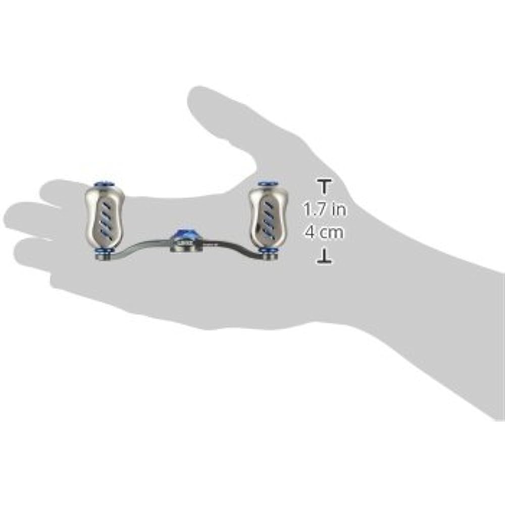 LIVRE Reel Crank Feather 85 (for left-handed) for Shimano (Gunmetal P + Blue G)