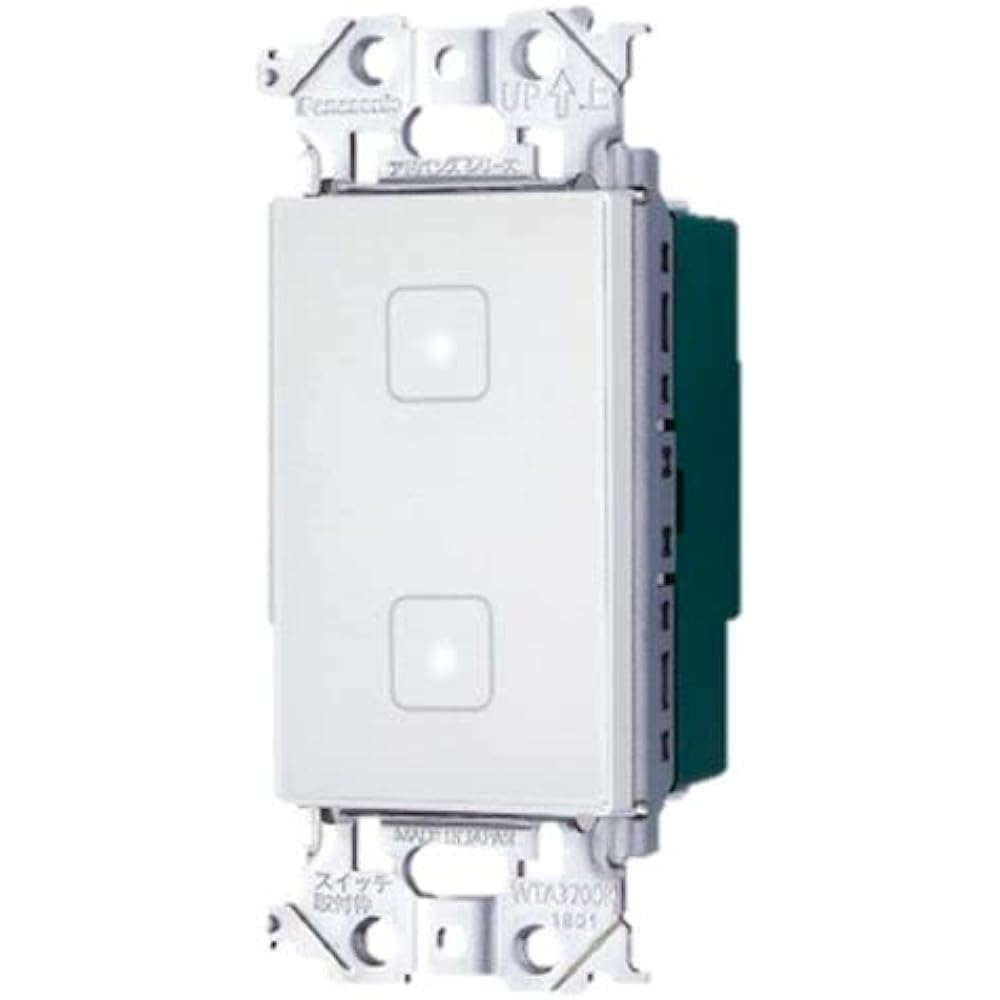 Panasonic ADVANCE Series [Touch] Double Switch (3/4 Wire/Receiver) Matte White WTY5302WK