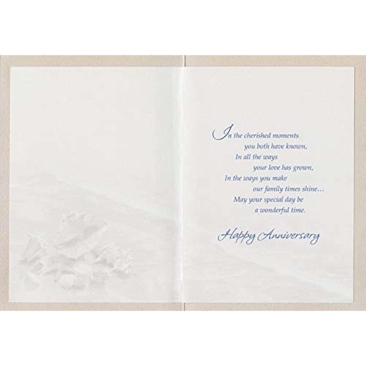Designer Greetings Flowers and Shells in Glass Vase Wedding Anniversary Happy Birthday Card for Son and Daughter