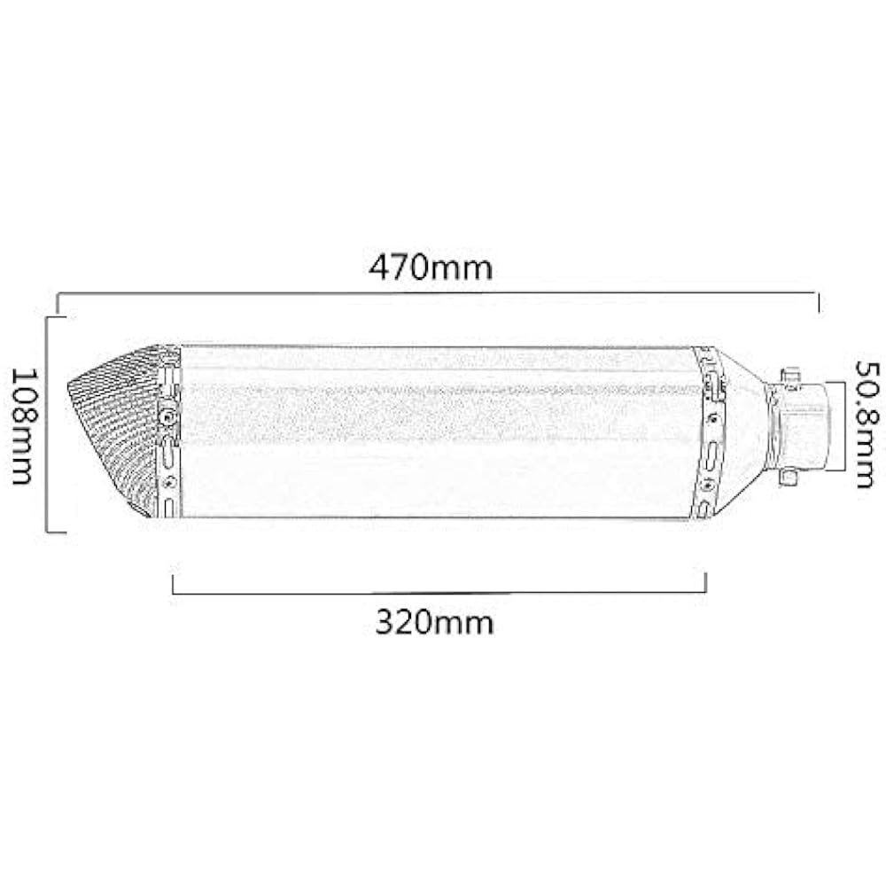 Motorcycle Exhaust Port Exhaust Pipe Intermediate Pipe Motorcycle Silencer Slip-on Muffler Motorcycle Muffler Full Exhaust Honda HONDA PCX125/150 (2012-2017) Inlet 50.8mm Applicable