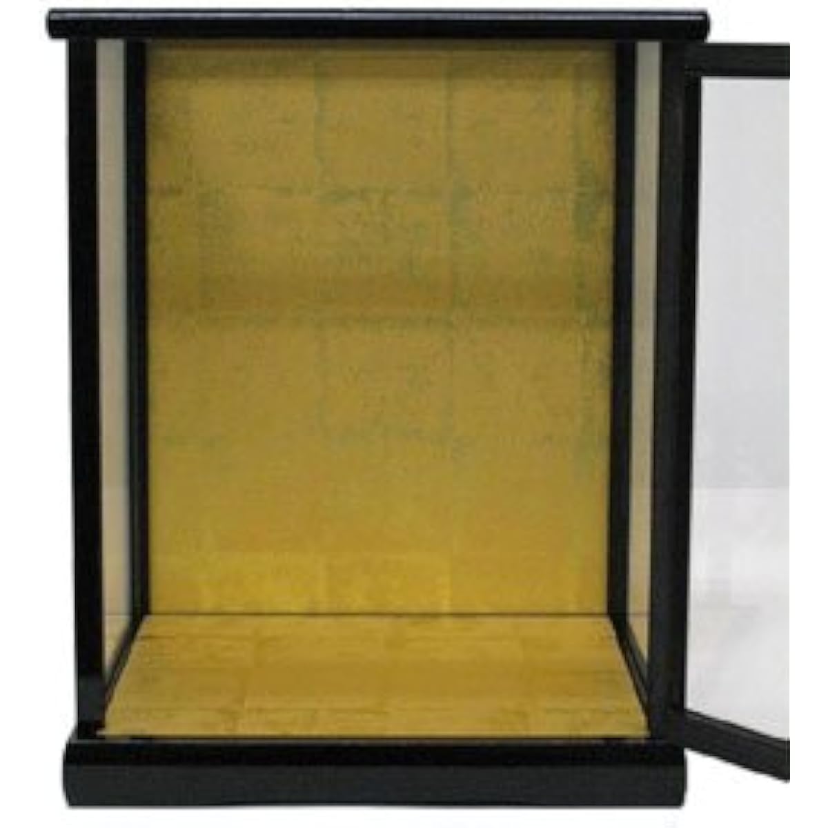 Wooden doll case (glass case) width 24 x depth 20 x height 29.5 cm (black mulberry lacquer) Japanese doll Hakata doll Ichimatsu doll Child doll
