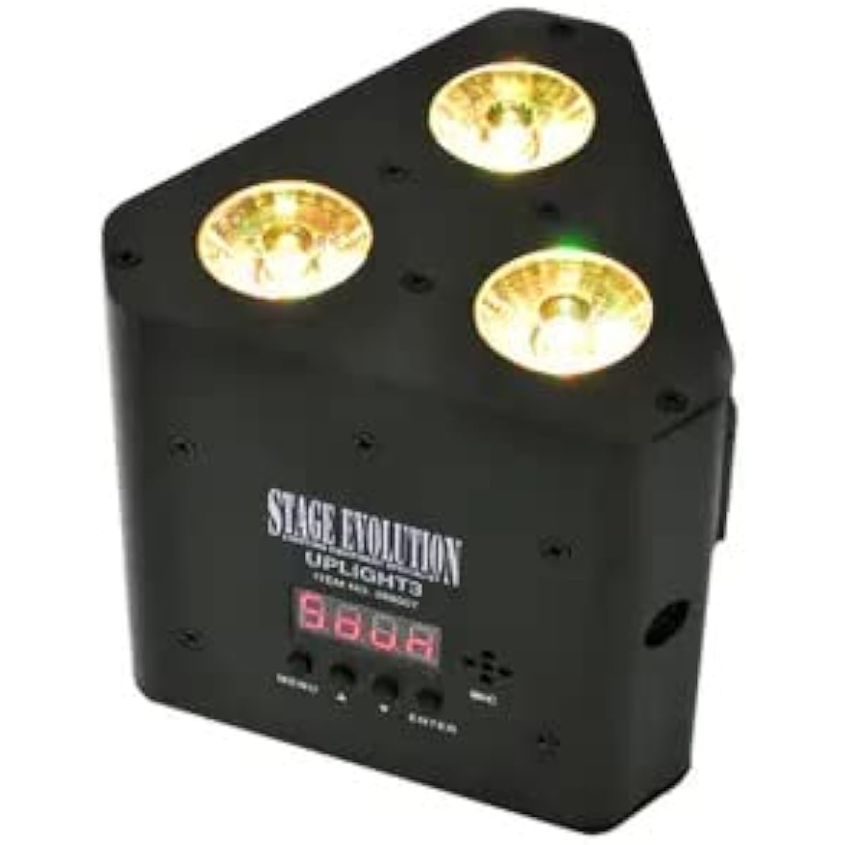 STAGE EVOLUTION LED Par Light with 3 4W RGB LEDs, UV Irradiation, DMX512 Compatible