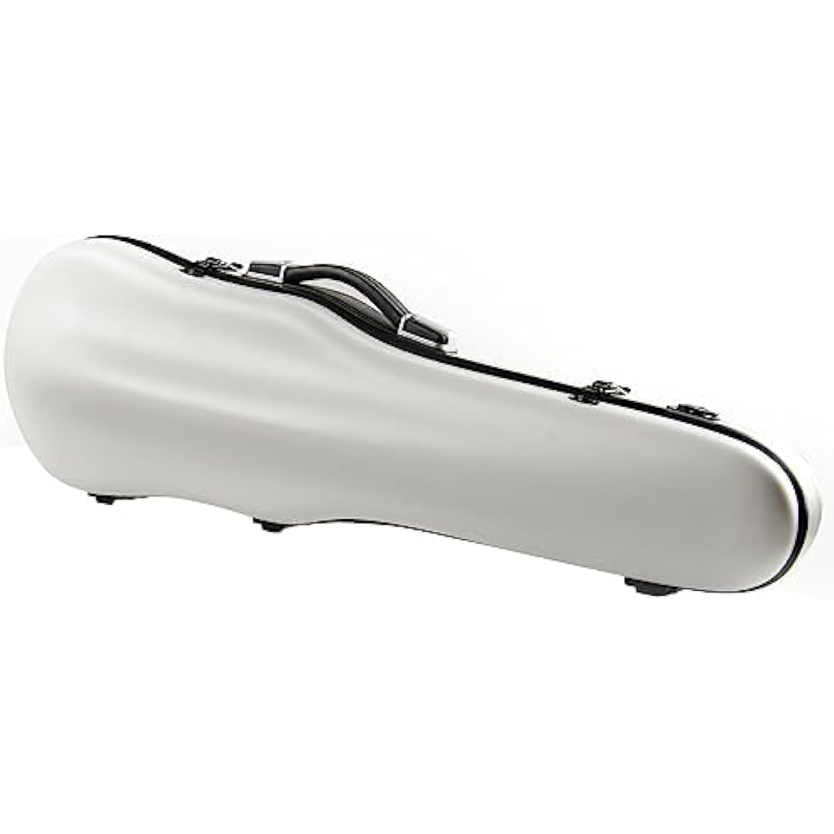 Christiana Carbon Fiber Violin Case with Luxury Velvet Inner Partition Hygrometer Password Lock (White)