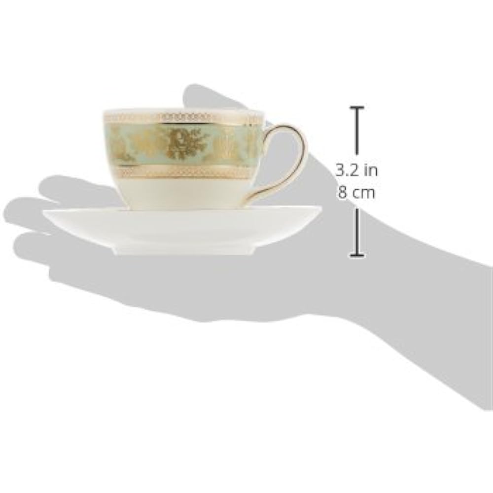 Wedgwood Columbia Sage Green Tea Cup & Saucer Lee [Parallel Import]
