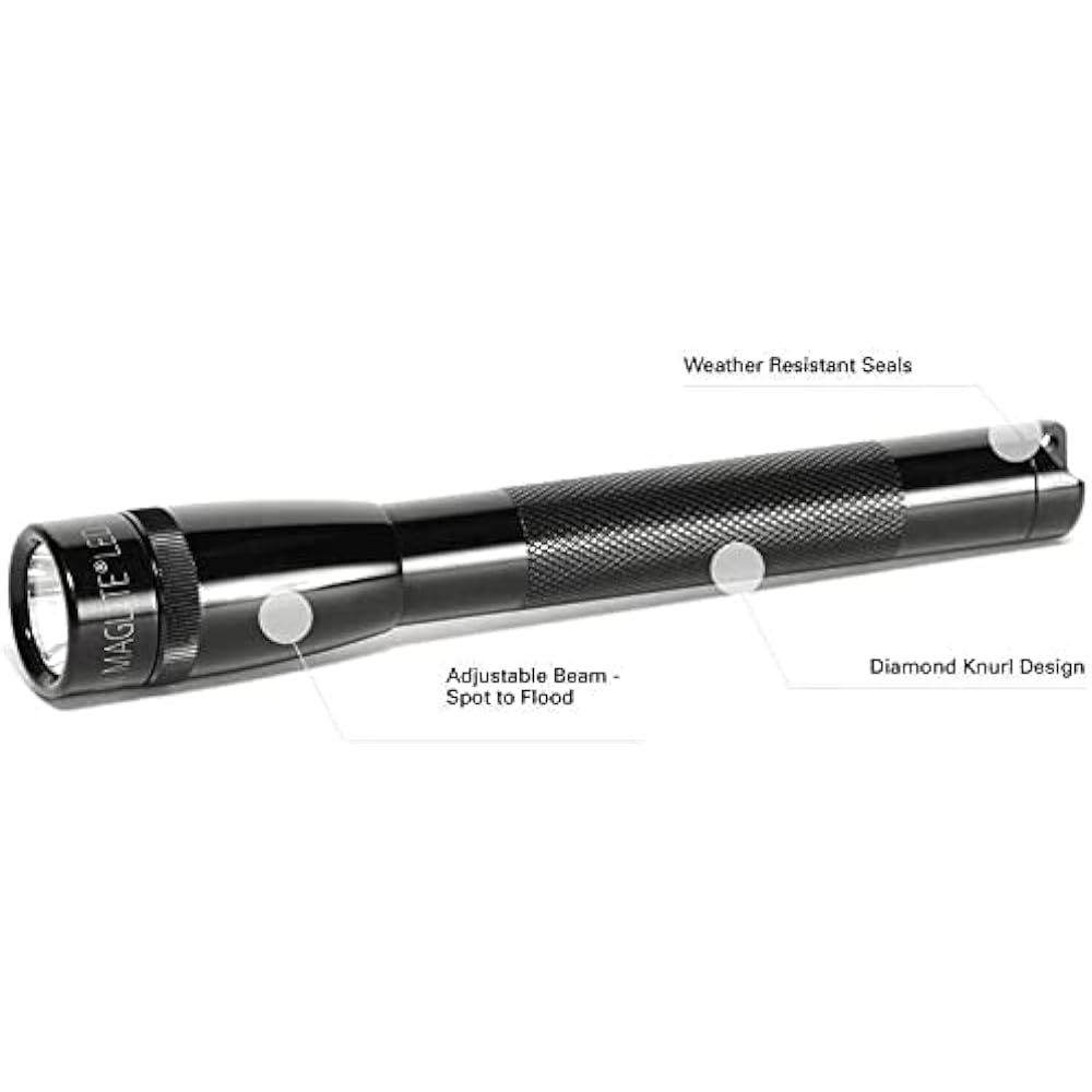 [Brightness 332 lumens / Body color: Black] Mini Maglite PRO: Mini Maglite PRO LED Flashlight: SP2P01HL