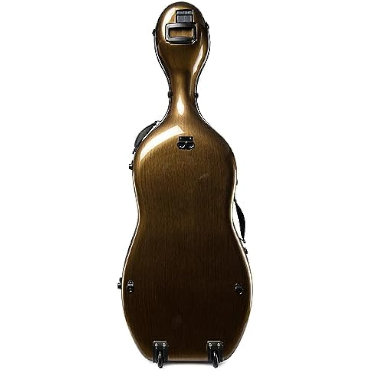 Christina Cello Case Carbon Fiber Cello Case 4/4 Rigid (Full Size) Lightweight Waterproof Cello Travel Bag with Adjustable Backpack (Gold)