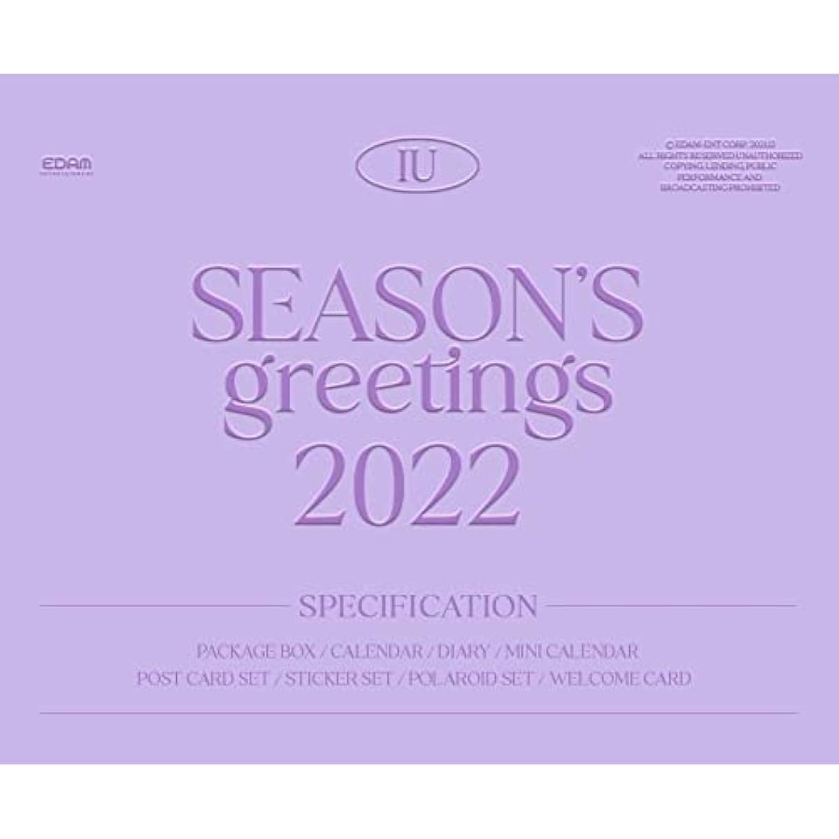 [Additional bonus at our store] IU 2022 Season's Greeting ONE'S YOUTH/Season's Greetings